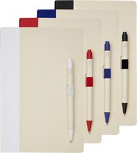 SET NOTES E PENNA IN CARTONE DEL LATTE RICICLATO